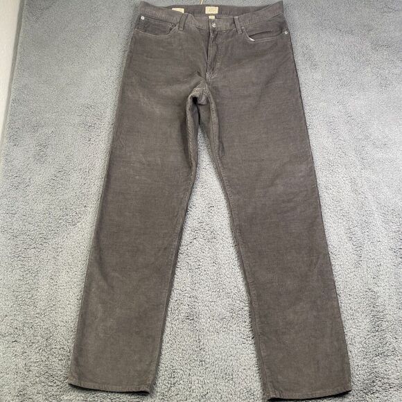 J.CREW Corduroy Pants Mens 34x34 Brown Straight Fit Cotton Stretch Preppy - Picture 1 of 12